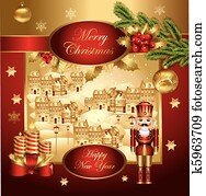 weihnachten, spruchbaender, mit, nu?knacker weihnachten, spruchbaender, mit, nu?knacker