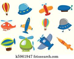 ציור היתולי, מטוס