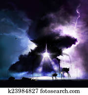 Alien invasion war Alien invasion war