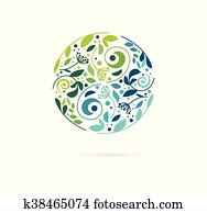 Alternative, Chinese medicine and wellness, herbal, zen meditation concept - vector yin yang icon, logo Alternative, Chinese medicine and wellness, herbal, zen meditation concept - vector yin yang icon, logo