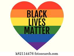 Black lives matter, rainbow heart, LGBT, pride, vector Black lives matter, rainbow heart, LGBT, pride, vector