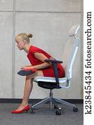 business woman exercising