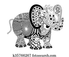 Elephant zentangle Elephant zentangle