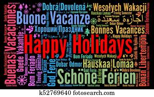 Happy holidays word cloud in different languages Happy holidays word cloud in different languages