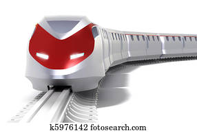 High speed train concept. Isolated High speed train concept. Isolated