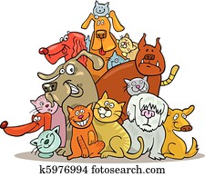 katter, och, hundkapplöpning, grupp