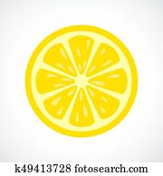 Lemon slice vector icon Lemon slice vector icon