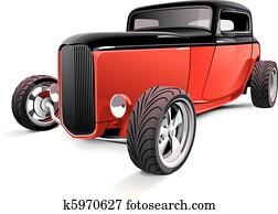 Yellow Hot Rod Clipart | k4159373 | Fotosearch