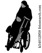 Woman in wheelchair one Woman in wheelchair one