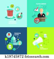 בחירות, איקונים, דירה, קישוטי, קבע