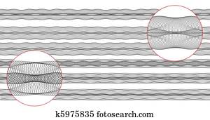矢量, guilloche, 邊境