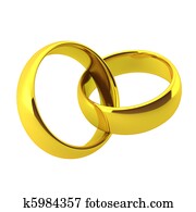 3d render of two golden wedding rings 3d render of two golden wedding rings