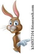 Easter Bunny Pointing Sideways Easter Bunny Pointing Sideways