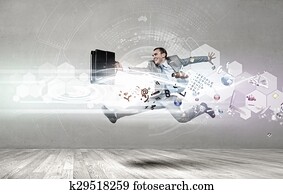 Full speed businessman