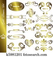 Gold frames set Gold frames set