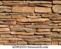 Layered Stone Wall