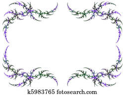Mardi Gras Colored Fractal Frame Mardi Gras Colored Fractal Frame