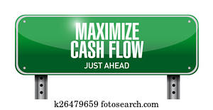 maximize cash flow street sign illustration design