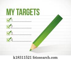 my targets check list illustration my targets check list illustration