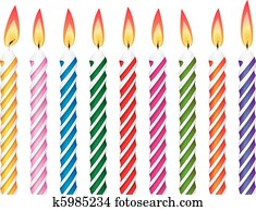 színes, születésnap gyertya