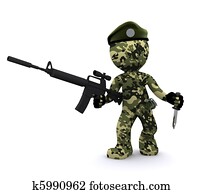 3d, חייל, ארוג, עם, הסתוה