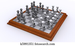A Chess board of Business people. Business strategy concept A Chess board of Business people. Business strategy concept