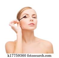 beautiful woman with mascara beautiful woman with mascara