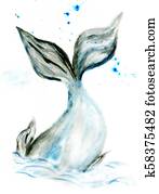 Cute whale watercolor Cute whale watercolor