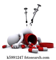 droga, overdose, conceito