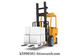 forklift, hos, palle