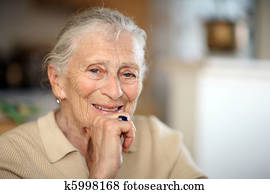 Happy senior woman portrait