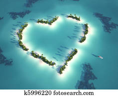 heart shaped island heart shaped island