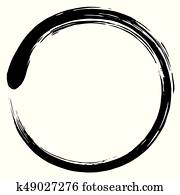 Minimalistic Enso Zen Circle Vector Minimalistic Enso Zen Circle Vector