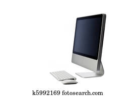 Modern Computer isolated on white Modern Computer isolated on white