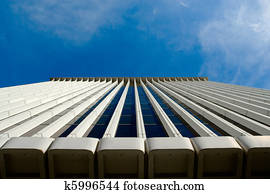 Office building rising to the sky. Plenty of copy-space provided.