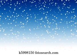 queda, neve, sobre, noturna, azul, inverno, céu, fundo