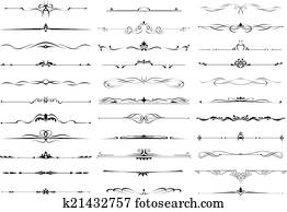 גבולות, ו, *מחלקים, קישוטי, מקושט, יסודות