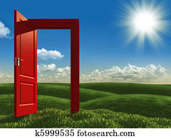 פתוח, לבן, דלת, ל, ה, אחוים