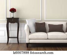 beige and white classic interior