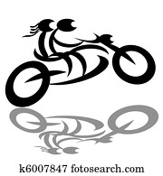 Bikers couple on motorcycle Bikers couple on motorcycle