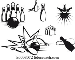 Bowling symbols Bowling symbols