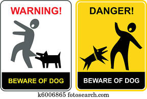 danger!, hüten, von, dog!