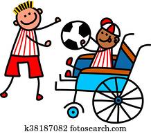 Disabled Soccer Boy