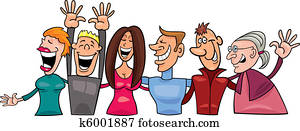 Group of happy people