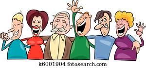 Group of happy people