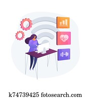 Health monitoring system vector concept metaphor Health monitoring system vector concept metaphor