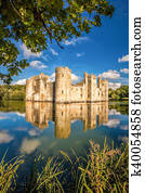 Historic Bodiam Castle in East Sussex, England