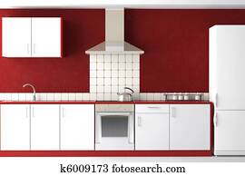 interior design of modern kitchen