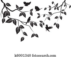 leaves and birds leaves and birds