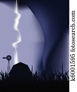 tornado, und, wetterleuchten tornado, und, wetterleuchten